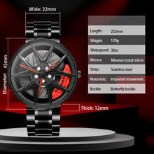 Load image into Gallery viewer, Car Rim Watch-Waterproof Stainless Steel Japanese Quartz Wrist Watch
