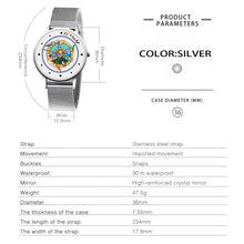 Load image into Gallery viewer, Women Watches Fashion Diamond Ladies Wrist watches Stainless Steel Silver Mesh Strap Female Quartz Watch