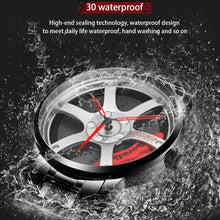 Load image into Gallery viewer, Car Rim Watch-Waterproof Stainless Steel Japanese Quartz Wrist Watch Sports Men’s Watches (Silver)