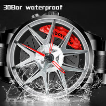 Load image into Gallery viewer, Car Wheel Watch-Waterproof Stainless Steel Japanese Quartz Wrist Watch(Silver)