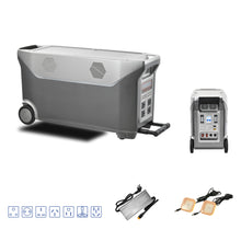 Load image into Gallery viewer, 2500W/3.072kWh, 3500W/5.12kWh, 5000w/7.68kWh Pull Rod Type Portable Outdoor Power Supply
