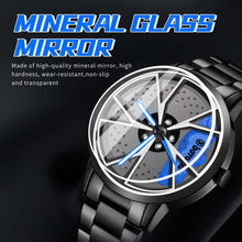 Load image into Gallery viewer, Spinning Car Watch with Stainless Steel Band Waterproof Japanese Quartz Wrist Watch
