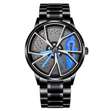 Load image into Gallery viewer, Spinning Car Watch with Stainless Steel Band Waterproof Japanese Quartz Wrist Watch
