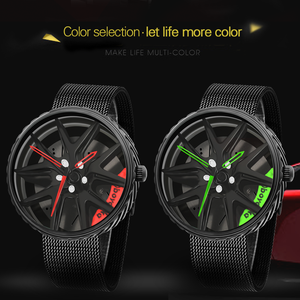 Car Rim Watch-Waterproof Stainless Steel Japanese Quartz Wrist Watch