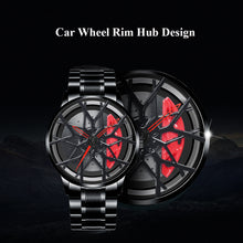 Load image into Gallery viewer, Car Wheel Watch-Waterproof Stainless Steel Japanese Quartz Wrist Watch Sports Men’s Watches
