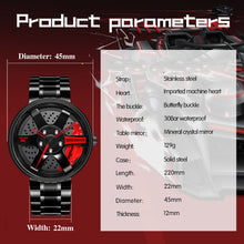 Load image into Gallery viewer, Car Wheel Hub Watch-Waterproof Stainless Steel Japanese Quartz Wrist Watch for men
