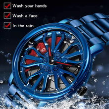 Load image into Gallery viewer, Car Wheel Watch Men Fashion Quartz Watch with Stainless Steel Strap
