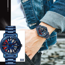 Load image into Gallery viewer, Car Wheel Watch Men Fashion Quartz Watch with Stainless Steel Strap
