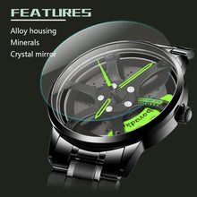 Load image into Gallery viewer, Car Rim Watch-Waterproof Stainless Steel Japanese Quartz Wrist Watch Sports Men’s Watches
