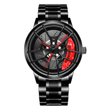 Load image into Gallery viewer, Car Wheel Watch-Waterproof Stainless Steel Japanese Quartz Wrist Watch (Red)
