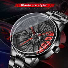 Load image into Gallery viewer, Car Rim Watch-Waterproof Stainless Steel Japanese Quartz Wrist Watch Sports Men’s Watches
