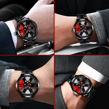 Load image into Gallery viewer, Car Wheel Watch-Waterproof Stainless Steel Japanese Quartz Wrist Watch Sports Men’s Watches
