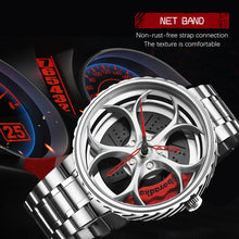 Load image into Gallery viewer, Car Wheel Watch-Waterproof Stainless Steel Japanese Quartz Wrist Watch Sports Men’s Watches
