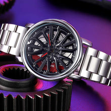 Load image into Gallery viewer, Car Wheel Watch Men Fashion Quartz Watch with Stainless Steel Strap
