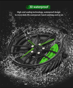 Car Wheel Watch-Waterproof Stainless Steel Japanese Quartz Wrist Watch