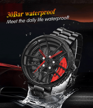 Load image into Gallery viewer, Car Wheel Watch-Waterproof Stainless Steel Japanese Quartz Wrist Watch
